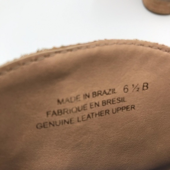 Anthropologie Miss Albright Cognac Leather Darla Ankle Boots Size 6.5 - Picture 11 of 13